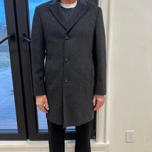 Madison Charcoal Men's Trench Coat